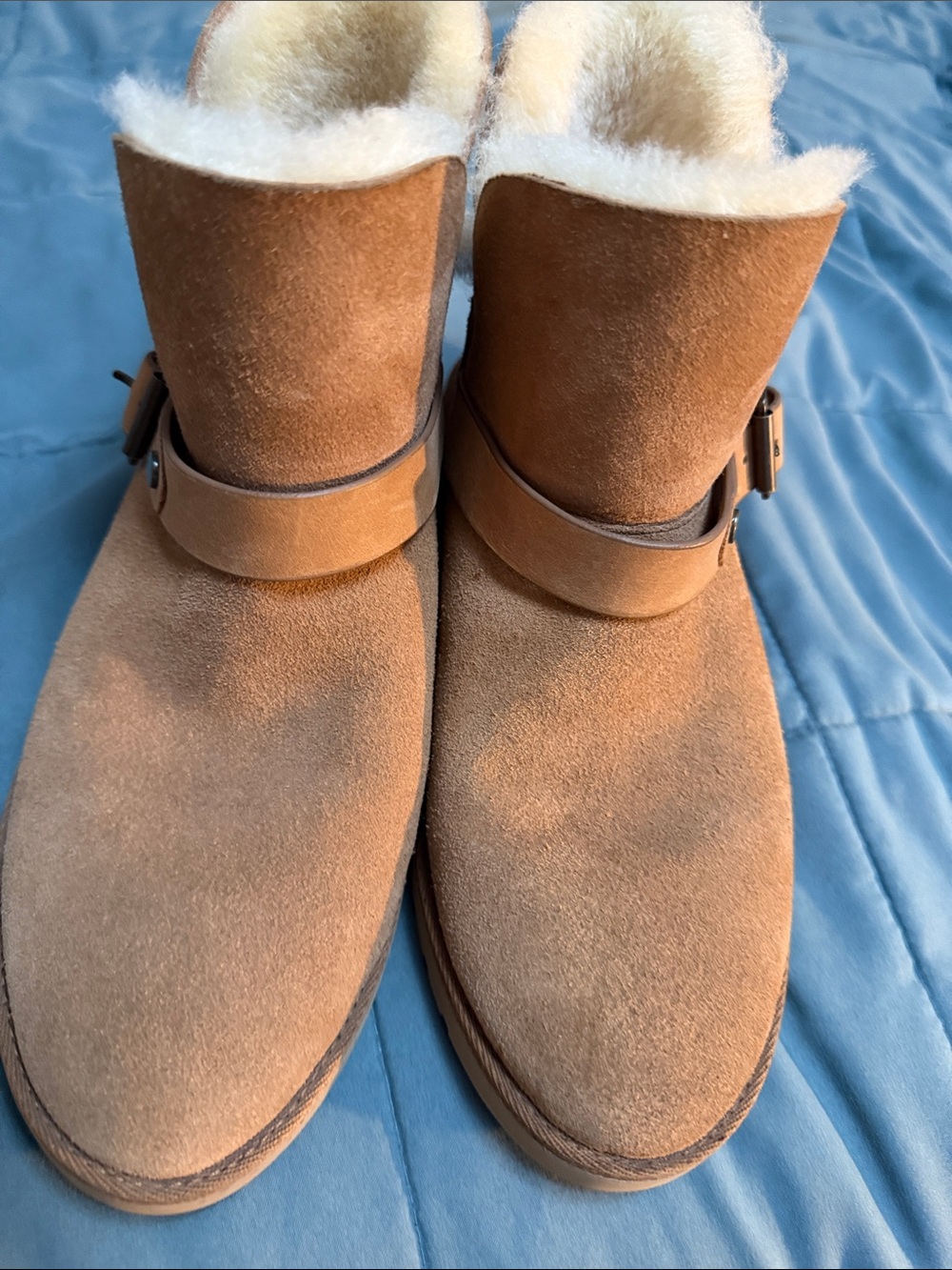 UGG Romely Short Buckle Ankle Boots in Brown